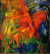 Franz Marc Animals in a Landscape oil painting